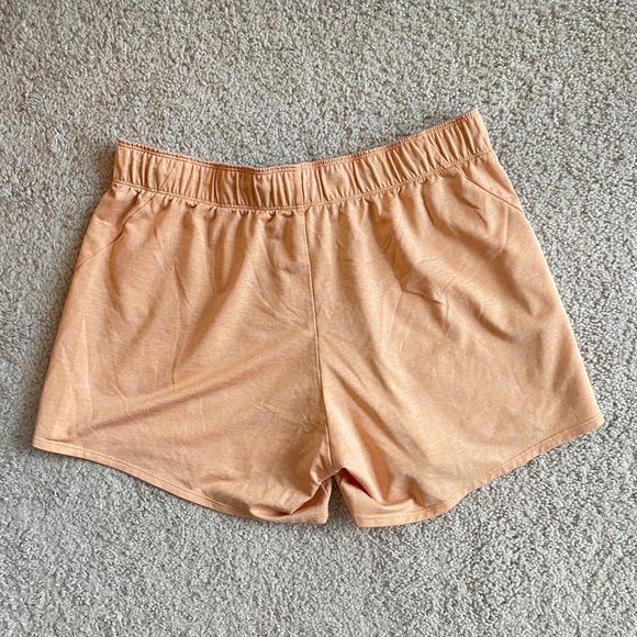 Nike Dri-Fit Peach Orange Athletic Shorts, Large, Logo Waistband Drawstring Soft - Picture 6 of 14